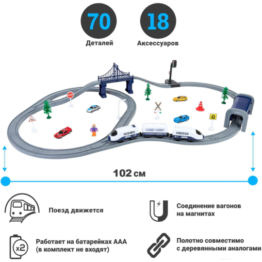 Набор железной дороги «Givito» Мой город, G201-012