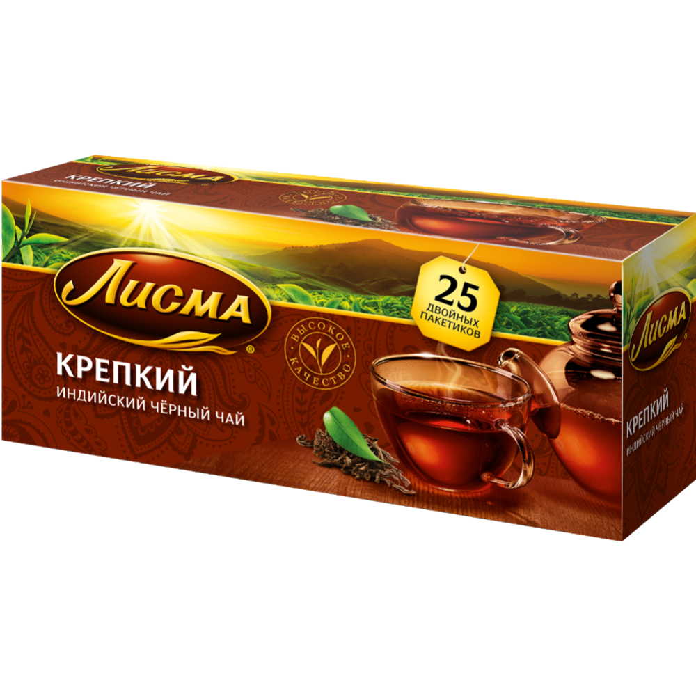 Чай черный «Лис­ма» Креп­кий, 25х2 г