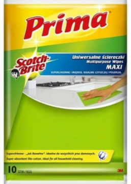Prima – универсальные чистящие салфетки, комплект 10 шт. (вискоза)