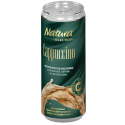 На­пи­ток мо­лоч­но-ко­фей­ный «Natura Selection» cappucino, 2,4%, 220 мл