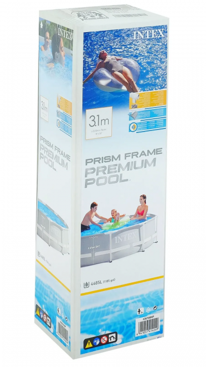 Каркасный бассейн 26700 Intex Prism Frame 305*76 см серый