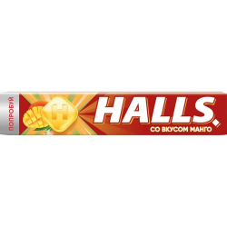 Ка­ра­мель ле­ден­цо­вая «Halls» со вкусом манго, 25 г