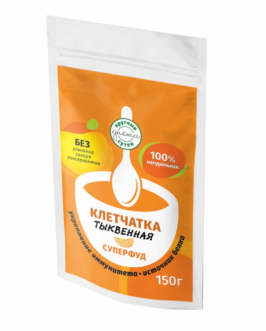 КЛЕТЧАТКА ТЫКВЕННАЯ, СУПЕРФУД КРУГЛЫЕ СУТКИ, 150Г.