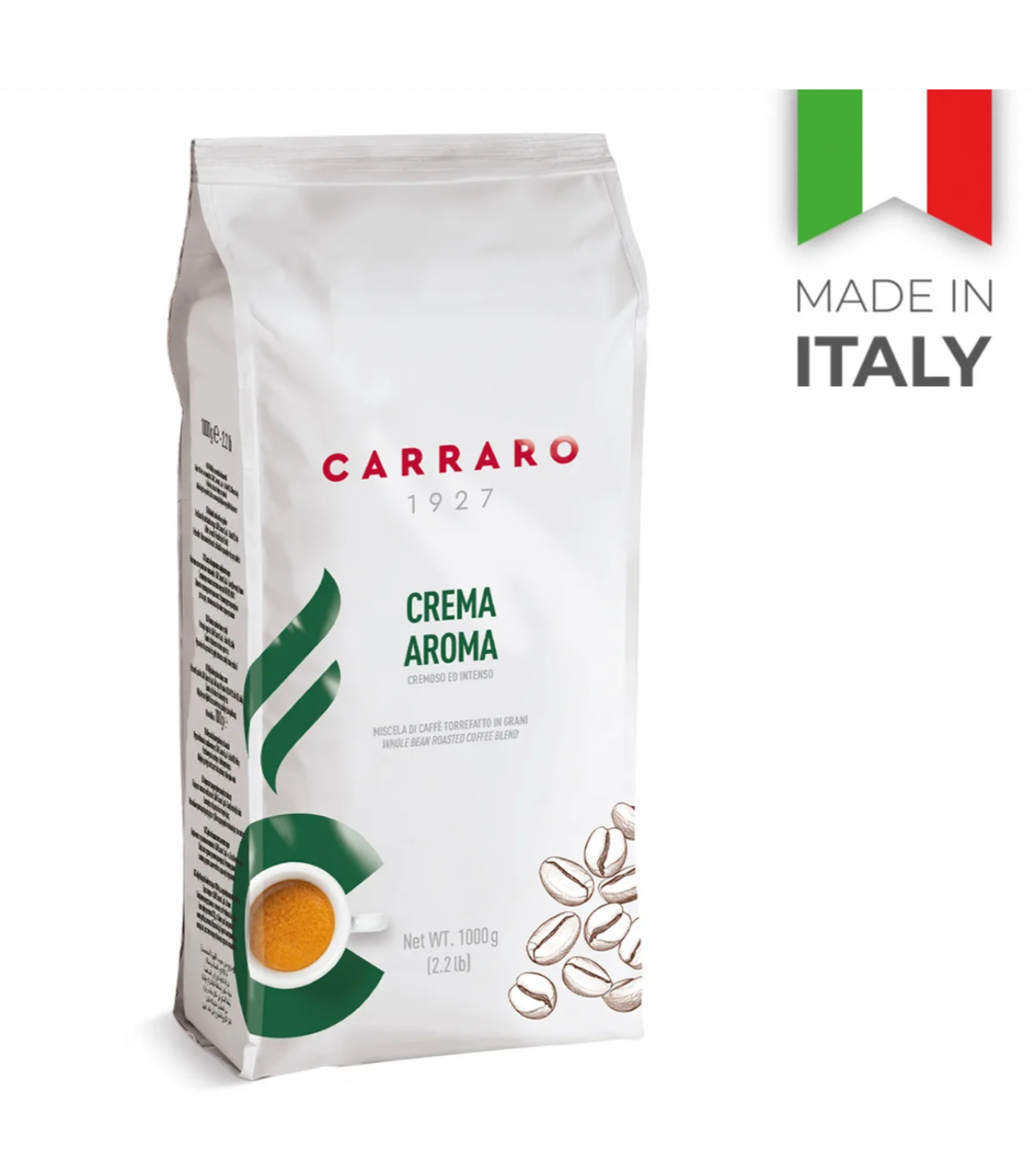 Кофе в зернах Carraro Crema Aroma 1кг