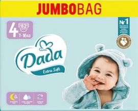 Подгузники детские Dada Extra Soft, размер 4, 7-16 кг, 82 шт.