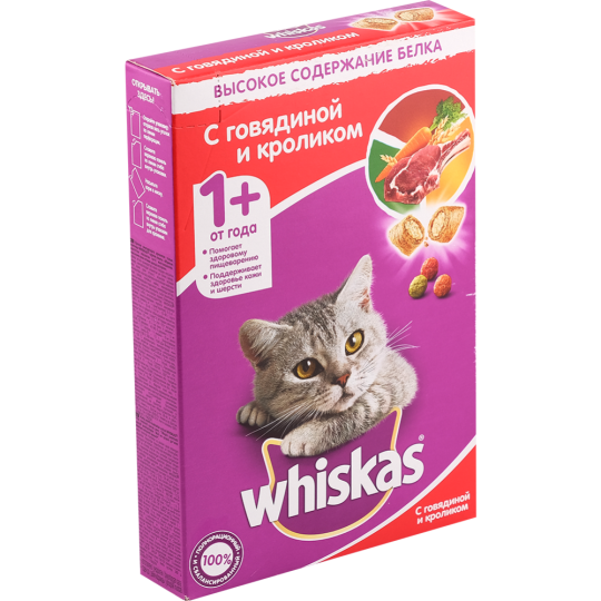 Корм для кошек «Whiskas» говядина, кролик, ягнёнок, 350 г