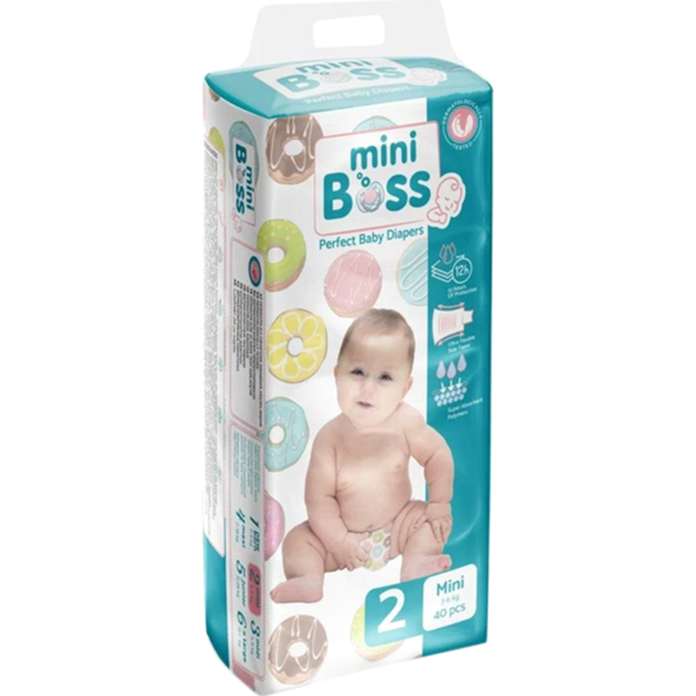 Подгузники детские «Mini Boss» Jumbo, размер Mini 2, 3-6 кг, 76 шт