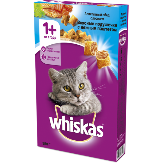 Корм для кошек «Whiskas» морское ассорти с нежным паштетом, 350 г