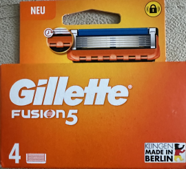 Сменные кассеты для бритья Gillette FUSION, 4 шт