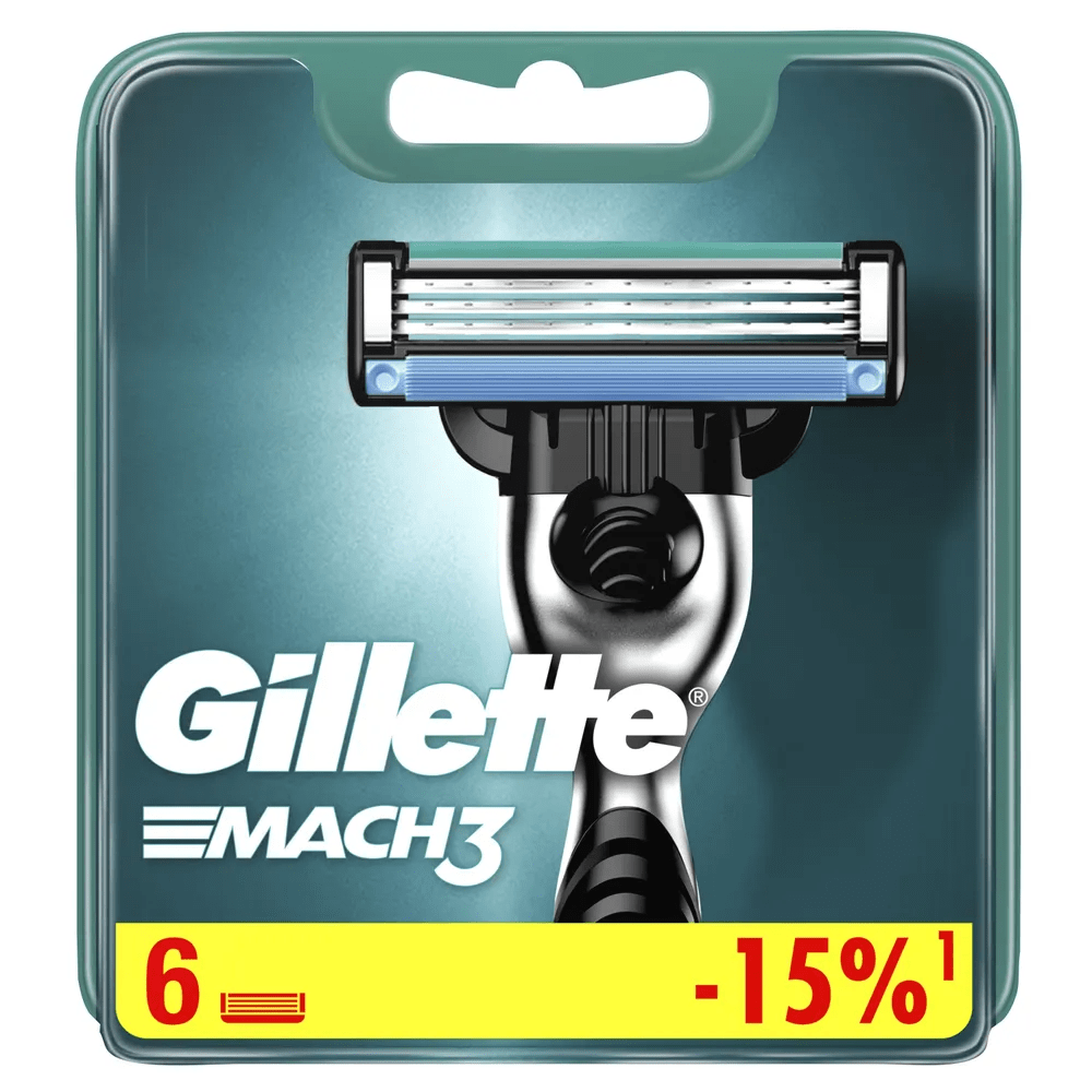 Сменные кассеты / лезвия для бритья мужские Gillette Mach 3 6 шт.