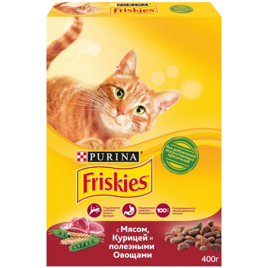 Корм для котов «Friskies» с мясом, курицей и овощами, 400 г