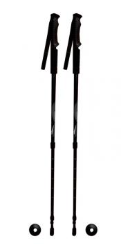 Палки для скандинавской ходьбы FORA, телескоп., длина 65-135 см (черный)