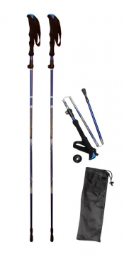 Палки для скандинавской ходьбы FORA, телескоп., длина 65-135 см (синия)