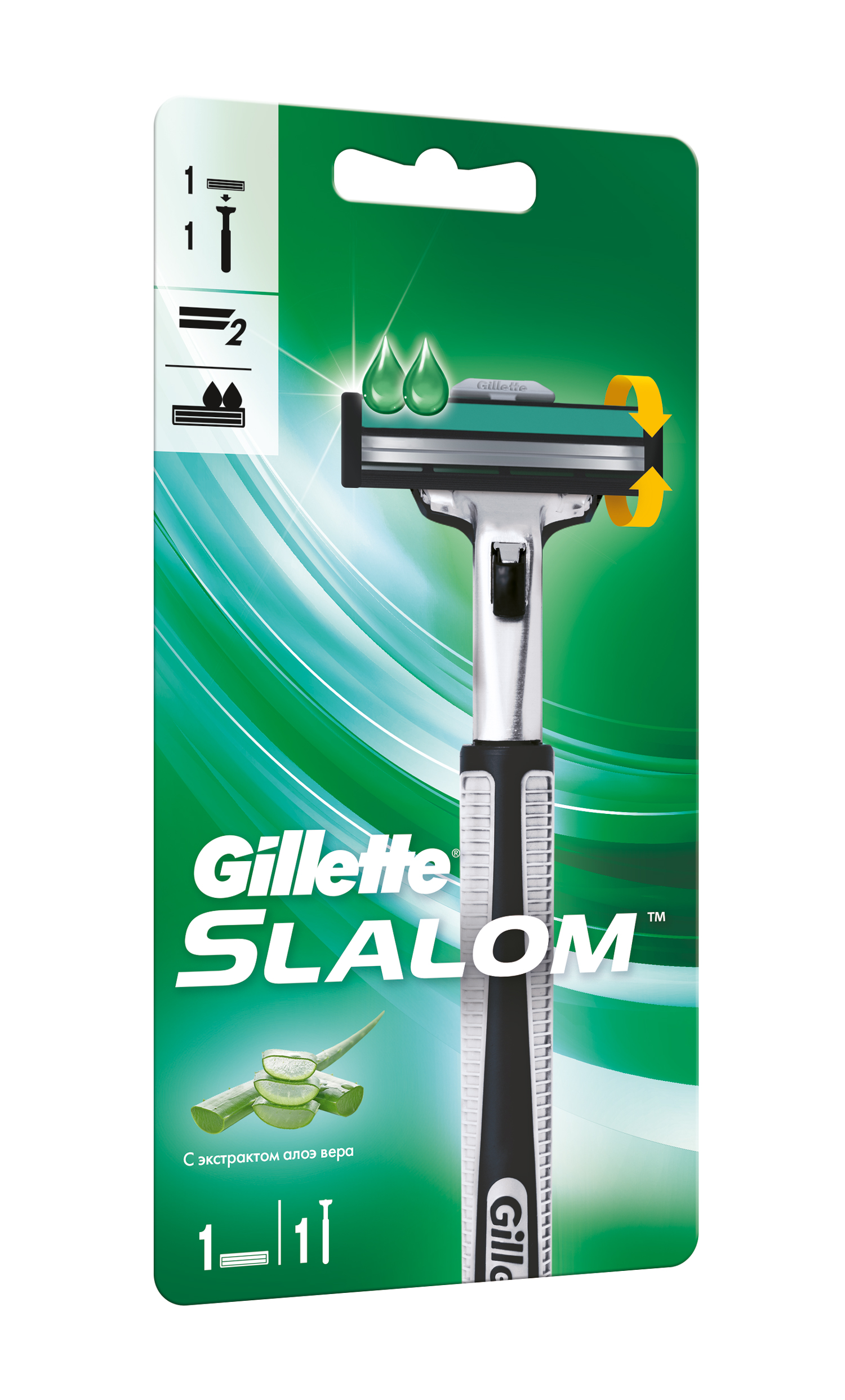 Бритва / станок для бритья мужской Gillette Slalom с 1 кассетой