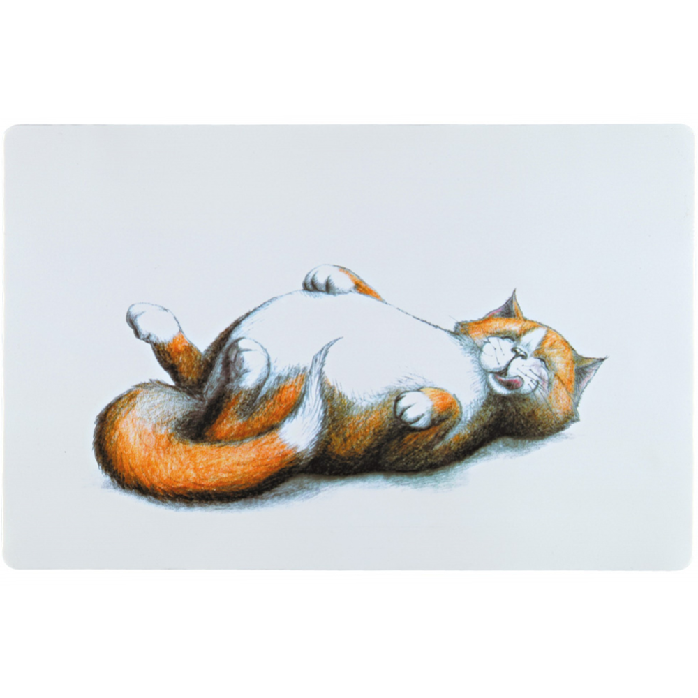 Коврик под миску для еды «Trixie» толстый кот, 44x28 см #0
