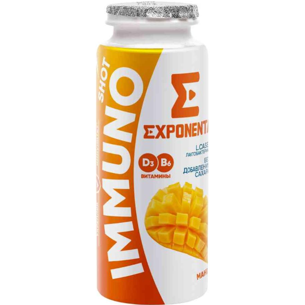 На­пи­ток кис­ло­мо­лоч­ный «Exponenta» Immuno shot, со вкусом манго, 1.5%, 100 г