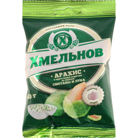 Арахис «Х­мель­но­в» со вкусом сме­та­ны и лука, 60 г