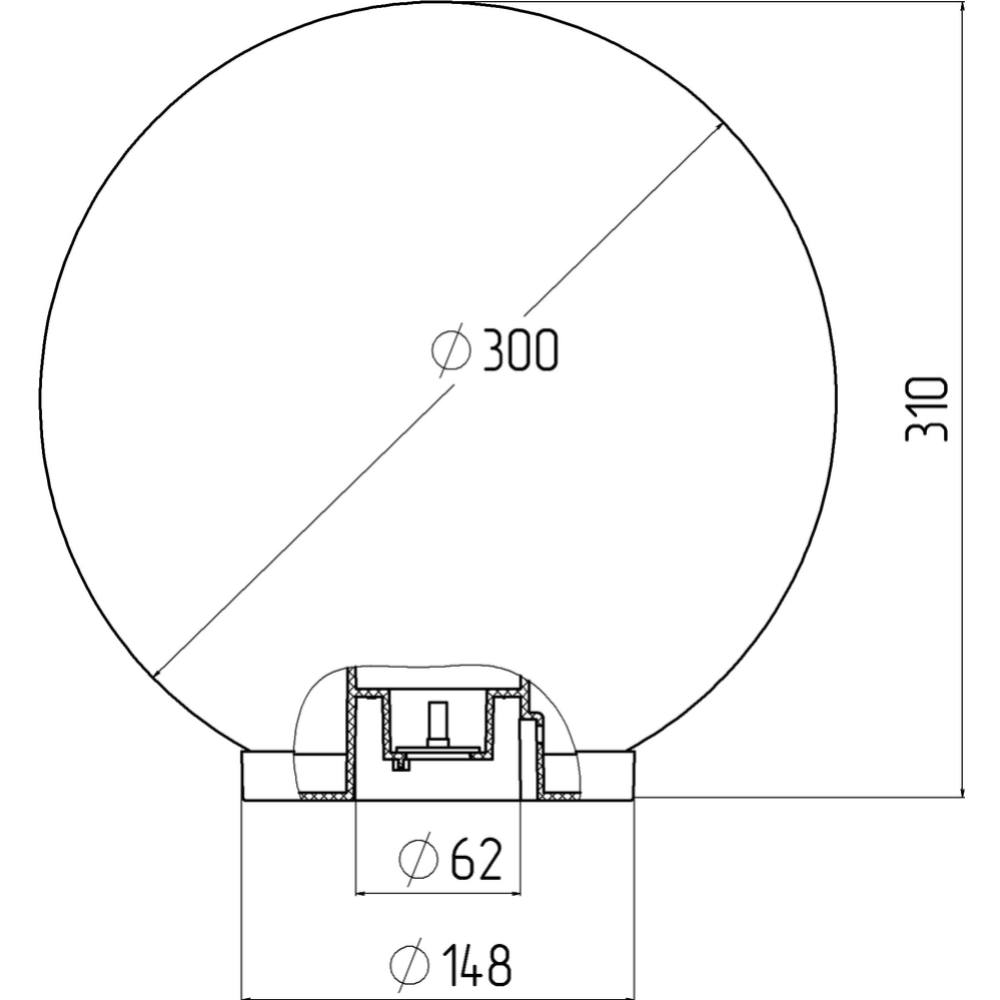 Светильник уличный «ЭРА» НТУ 01-100-301, Б0048737, белый