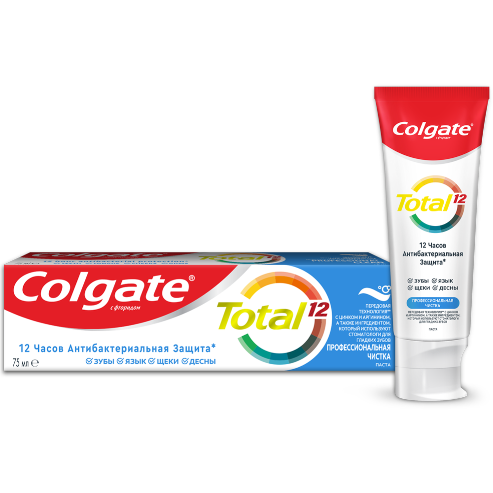 Зубная паста «Colgate» Total 12, профессиональная чистка, 75 мл