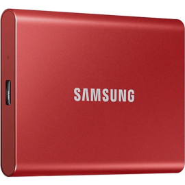 Внешний жесткий диск «Samsung» T7 500GB, USB 3.2, красный металлик, MU-PC500R/WW