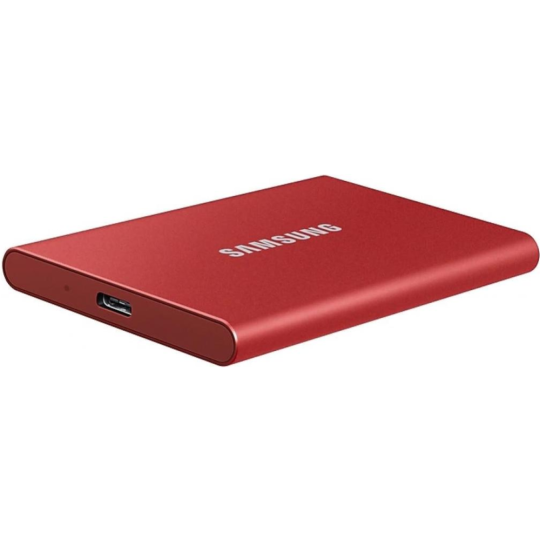 Внешний жесткий диск «Samsung» T7 500GB, USB 3.2, красный металлик, MU-PC500R/WW