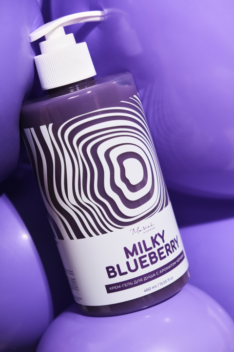 Парфюмированный Крем-гель для душа с ароматом черники Mariee la cosmetique Milky Blueberry 460мл