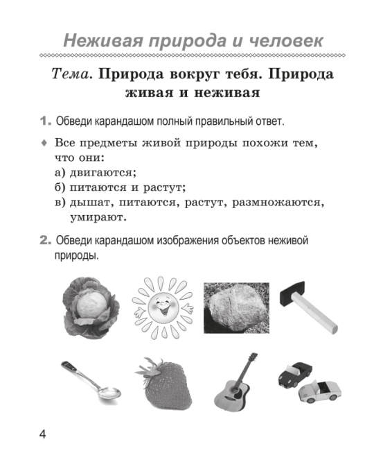 Человек и мир. 2 класс. Рабочая тетрадь. Школьная программа (ШП), Е. Н. Михед, "Сэр-Вит" (ЧЕРНО-БЕЛАЯ)