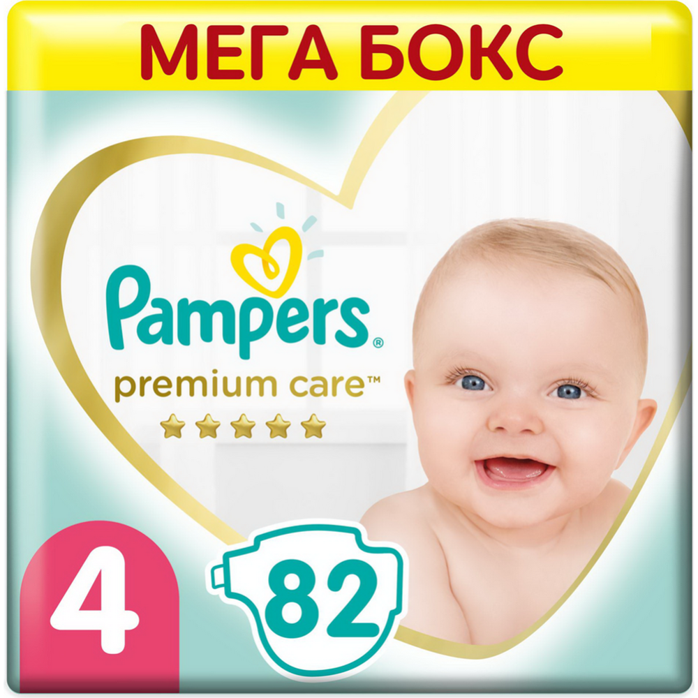 Подгузники детские «Pampers» Premium Care, размер 4, 9-14 кг, 82 шт