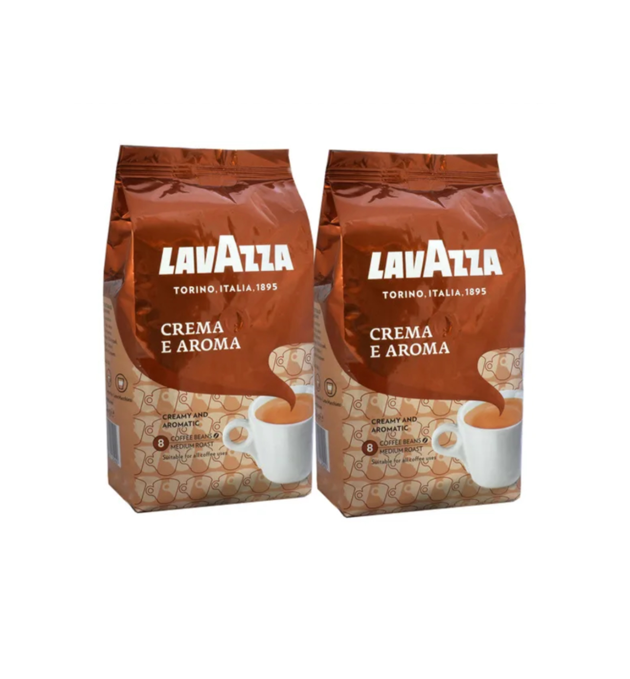 Кофе в зернах Lavazza Crema e Aroma 2кг (2упаковки по 1000гр)