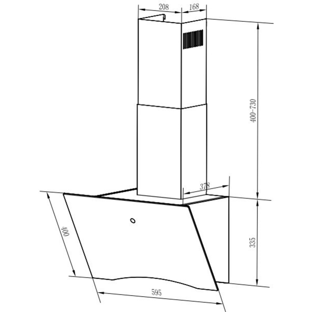 Вытяжка «Weissgauff» ASSY 60 TC BL