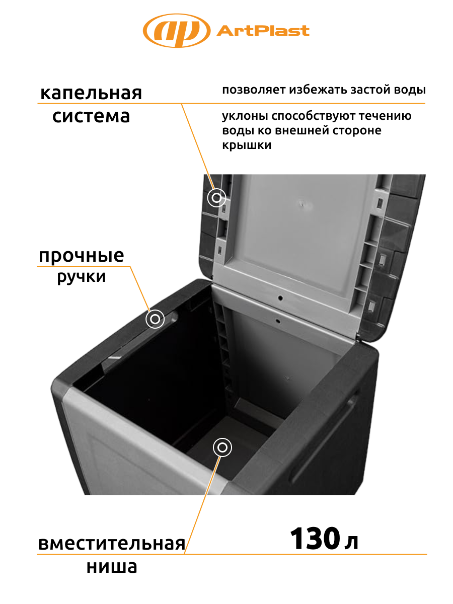 Сундук садовый пластиковый для хранения