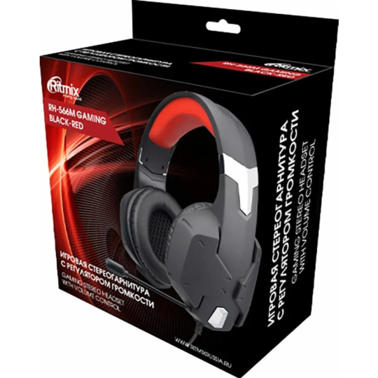 Наушники «Ritmix» RH-566M_Gaming Black-red