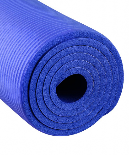 Коврик гимнастический для йоги STARFIT 183х61х1,2 см, темно-синий, NBR