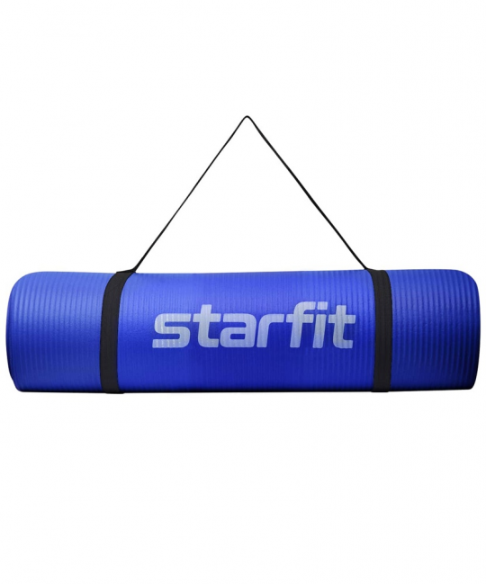 Коврик гимнастический для йоги STARFIT 183х61х1,2 см, темно-синий, NBR