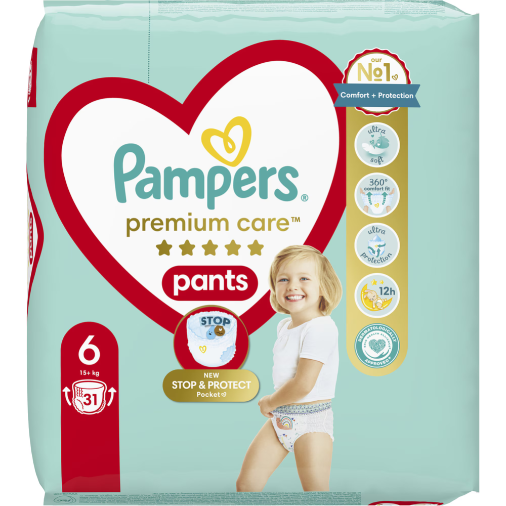 Подгузники-трусики «Pampers» Premium Care 15+ кг, размер 6, 31 шт #0