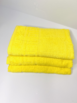 Набор полотенец махровых 40х70 (3 шт. цвет лимонный)  100% хлопок