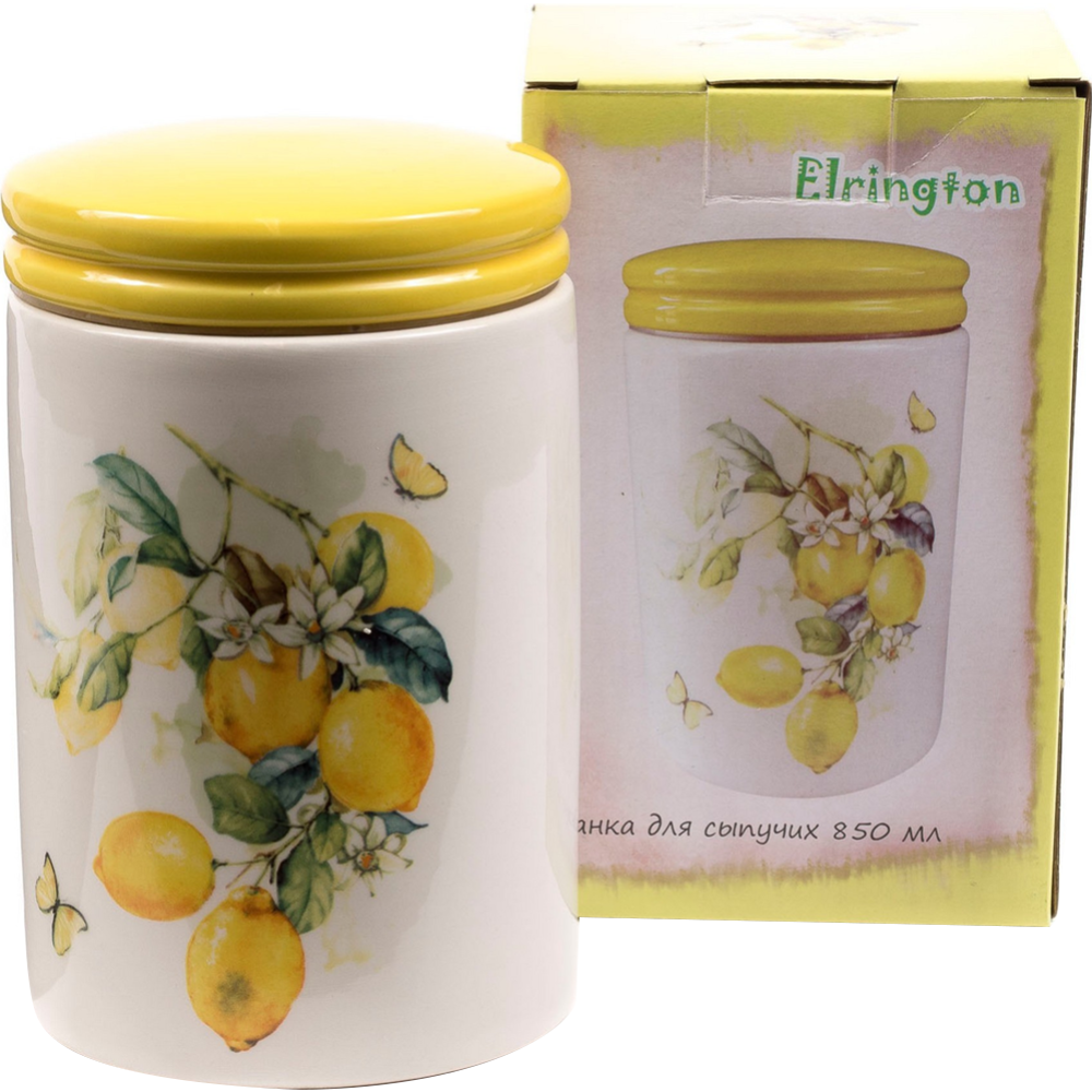 Банка для сыпучих продуктов «Elrington» Lime, 203-07010, 850 мл