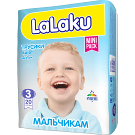 Подгузники-трусики детские «LaLaKu» Boy, размер Mini 3, 4-8 кг, 20 шт