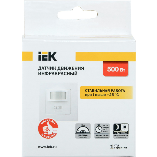 Датчик движения «IEK» ДД 030, LDD12-030-500-001, белый