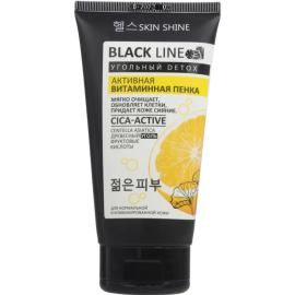 Пенка для умывания «Skin Shine» Black Line, Активная витаминная, 150 мл