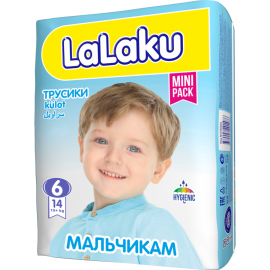 Подгузники-трусики детские «LaLaKu» Boy, размер Junior 6, 15+ кг, 14 шт