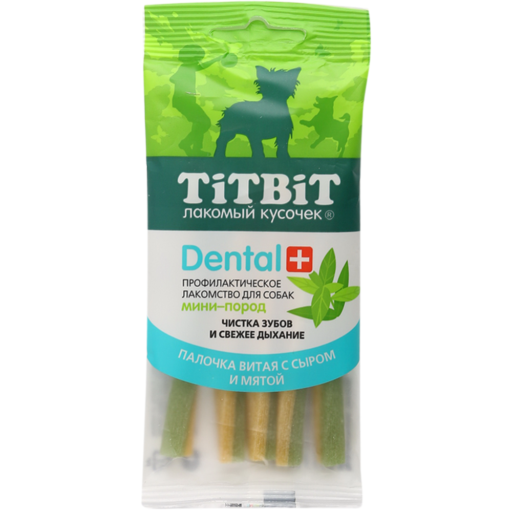 Лакомство для собак «TiTBiT» Палочка Дентал+ витая с сыром