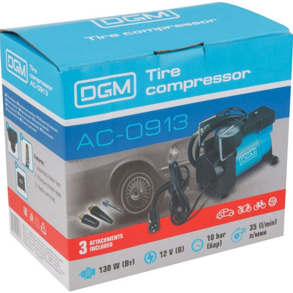 Автомобильный компрессор «DGM» AC-0913