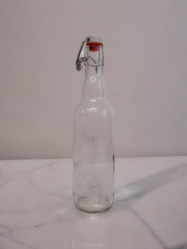 Набор стеклянных бугельных бутылок:  прозрачная бутылка 0,5л  с бугельным замком 6 шт