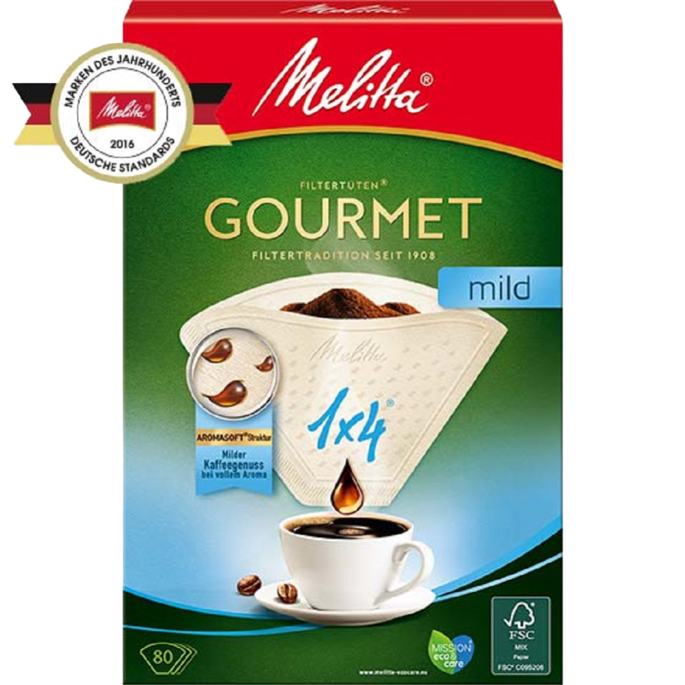 Комплект фильтров для кофе «Melitta» Mild, размер 4, 80 шт.