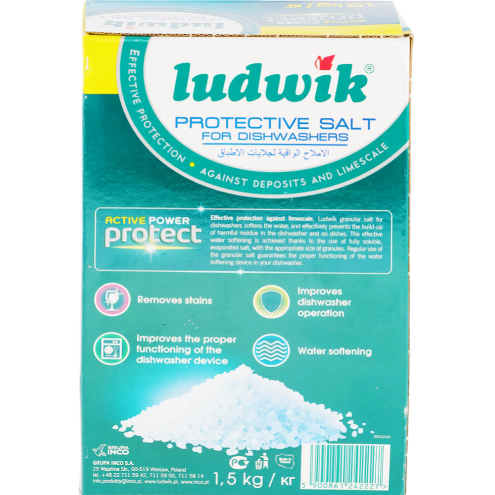 Соль для посудомоечных машин «Ludwik» 1.5 кг