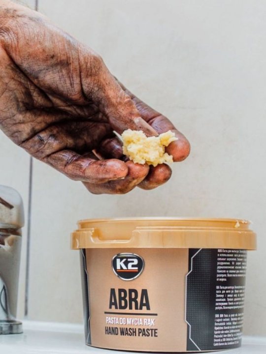 Паста для очистки рук от мазута, моторного масла, ржавчины / паста моющая для рук K2 ABRA, 500мл