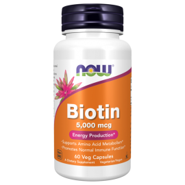 Биотин 5000 Now Foods Biotin 5000 , 60 капс.