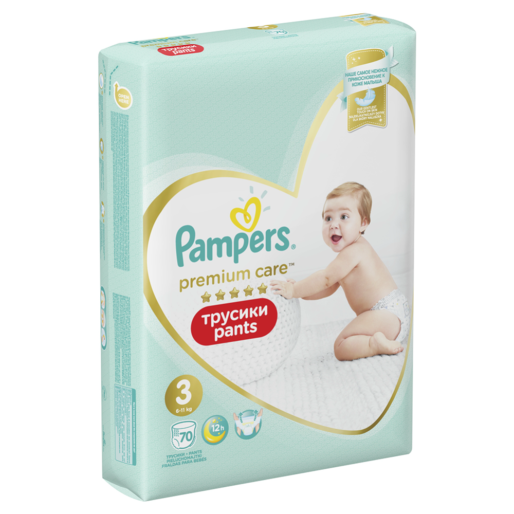 Подгузники-трусики детские «Pampers» Premium Care, размер 3, 6-11 кг, 70 шт