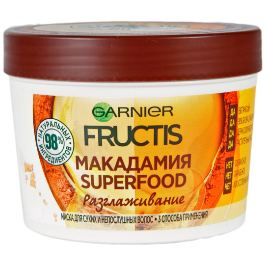 Маска для волос «Garnier Fructis» макадамия, 390 мл